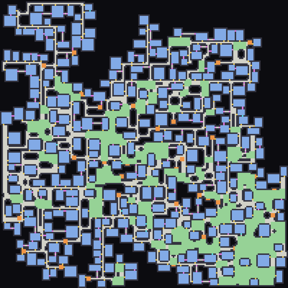 Finished tunneled map